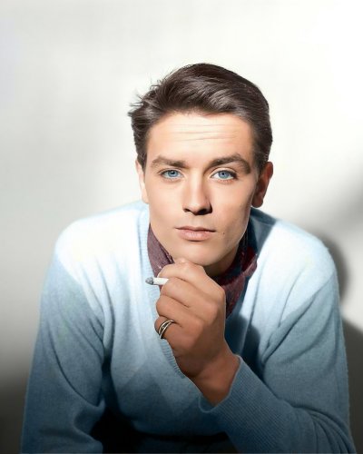 (image for) Alain Delon #0084 - COLORIZED