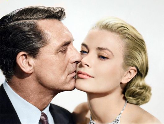 (image for) Cary Grant - Grace Kelly #0027 - COLORIZED
