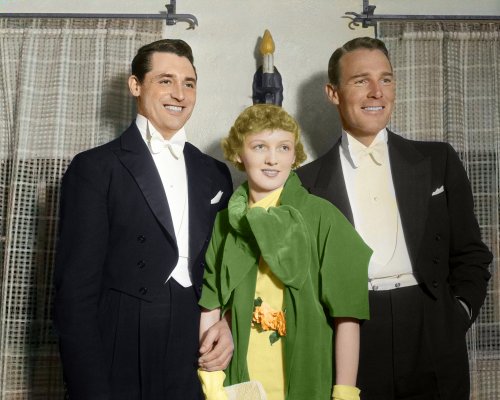 (image for) Cary Grant - Randolph Scott - Virginia Cherrill #0002 - COLORIZED