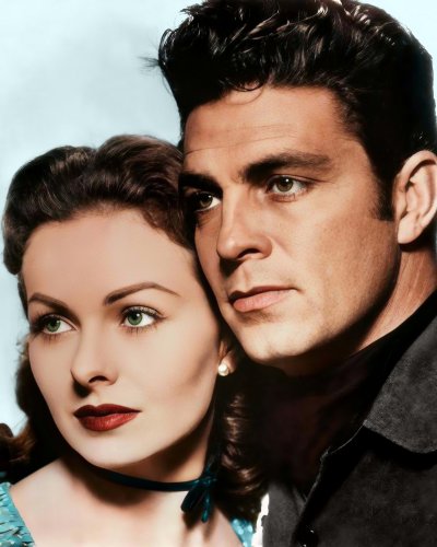 (image for) Dale Robertson - Jeanne Crain #0007 - COLORIZED