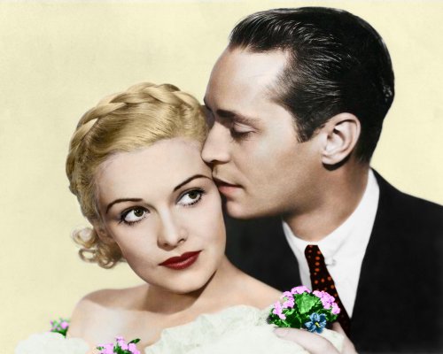 (image for) Franchot Tone - Madeleine Carroll #0002 - COLORIZED