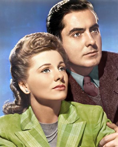 Tyrone Power - Joan Fontaine #0004 - COLORIZED #1 (image for) Tyrone Power - Joan Fontaine #0004 - COLORIZED #1