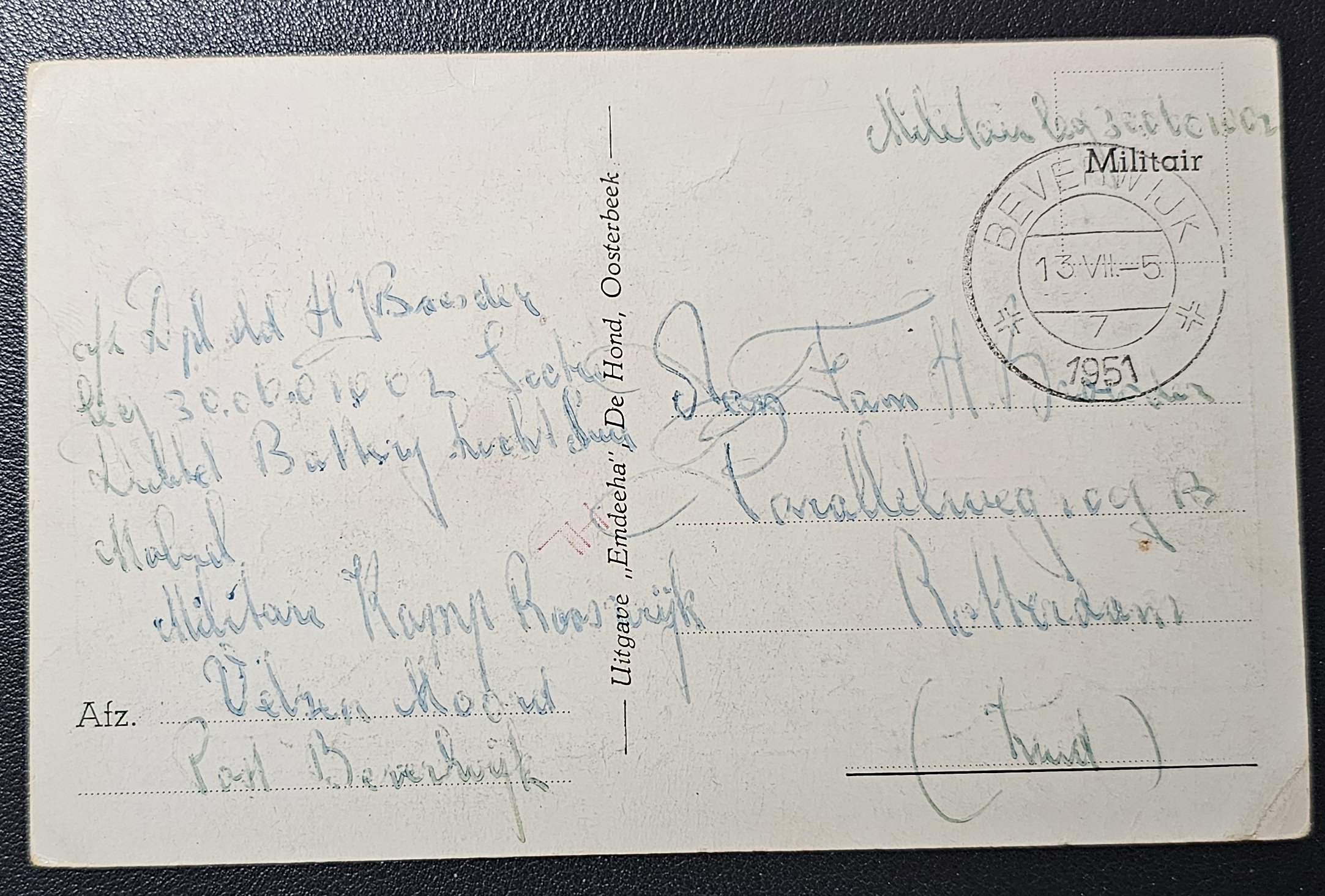 (image for) postcard Militaria #0008