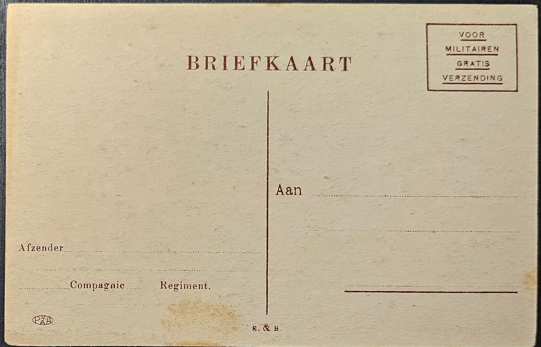 (image for) postcard Militaria #0034