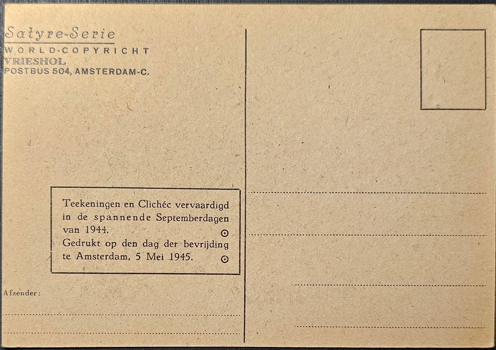 (image for) postcard Satire #0003