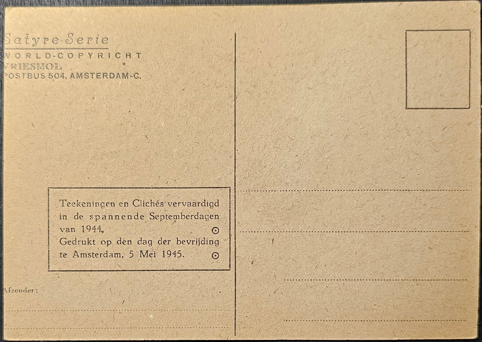 (image for) postcard Satire #0005