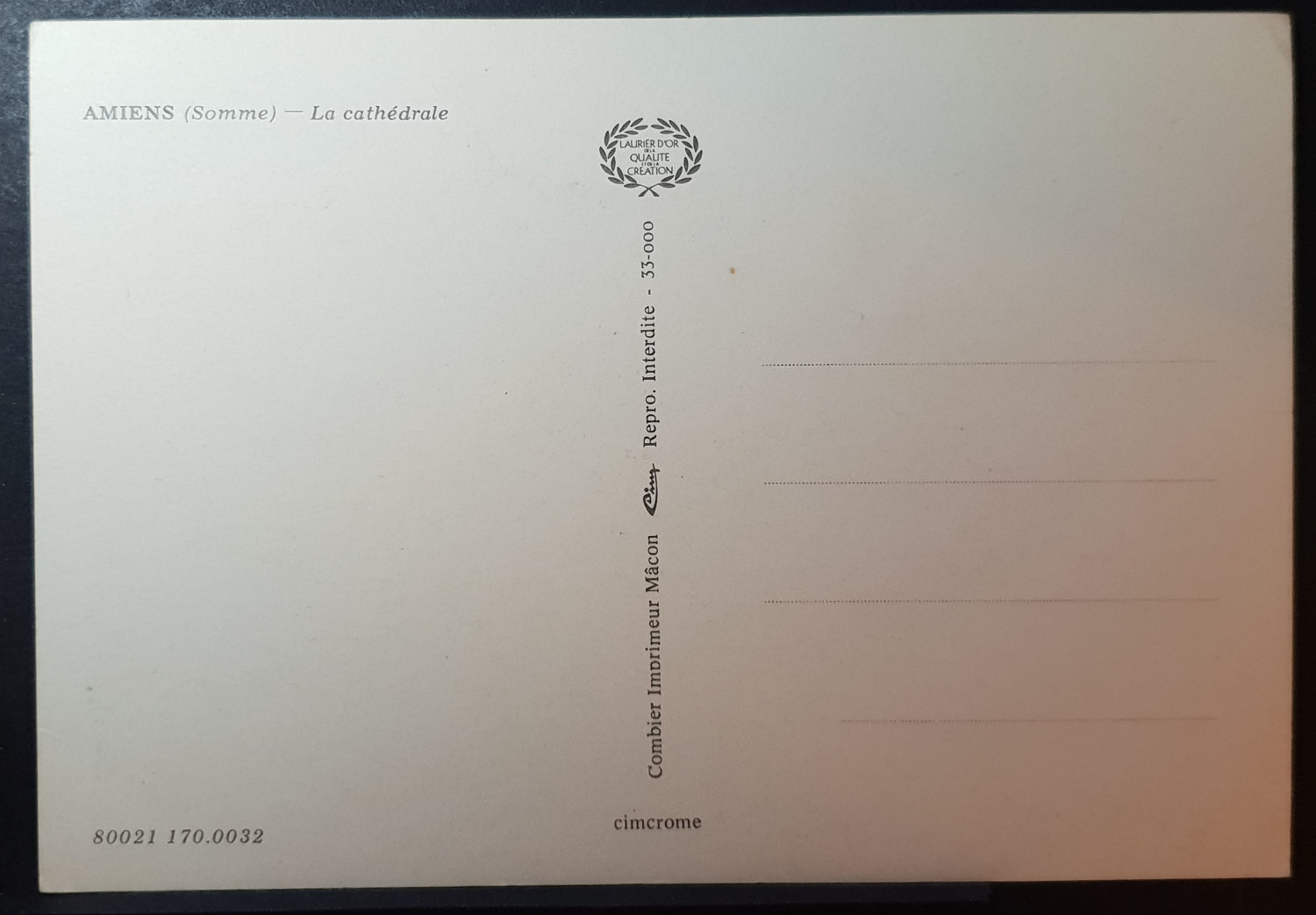 (image for) postcard France #0106