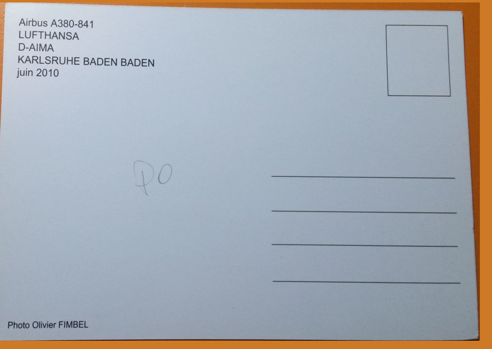 (image for) postcard AVIATION #0004