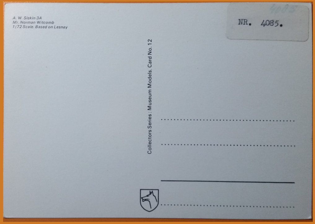 (image for) postcard AVIATION #0008