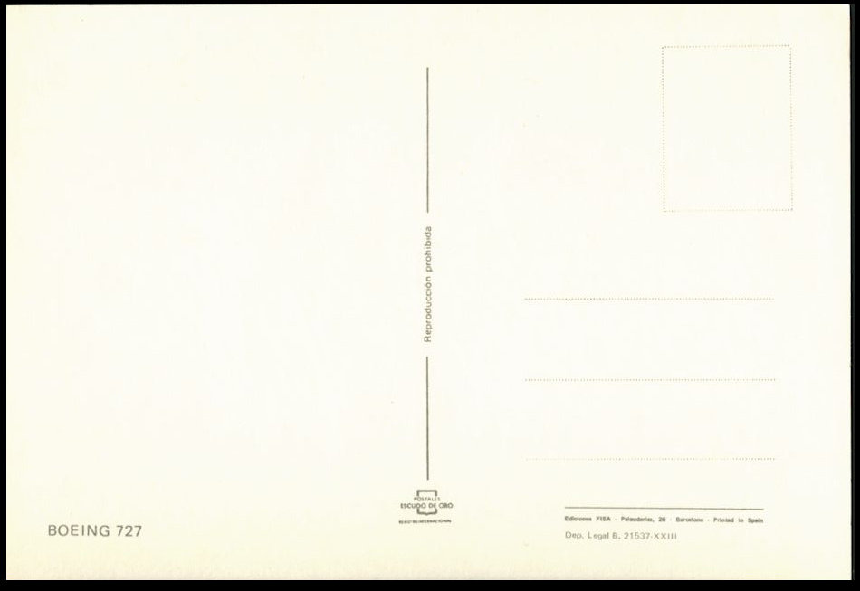 (image for) postcard AVIATION #0011