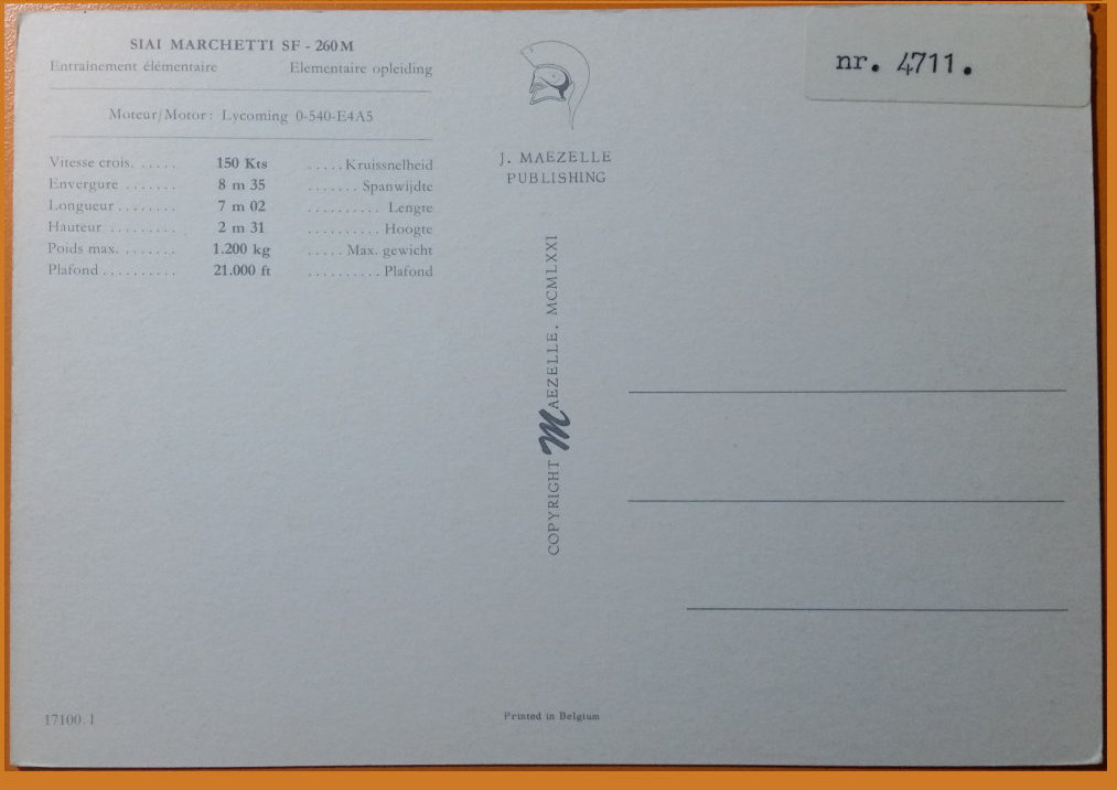 (image for) postcard AVIATION #0039