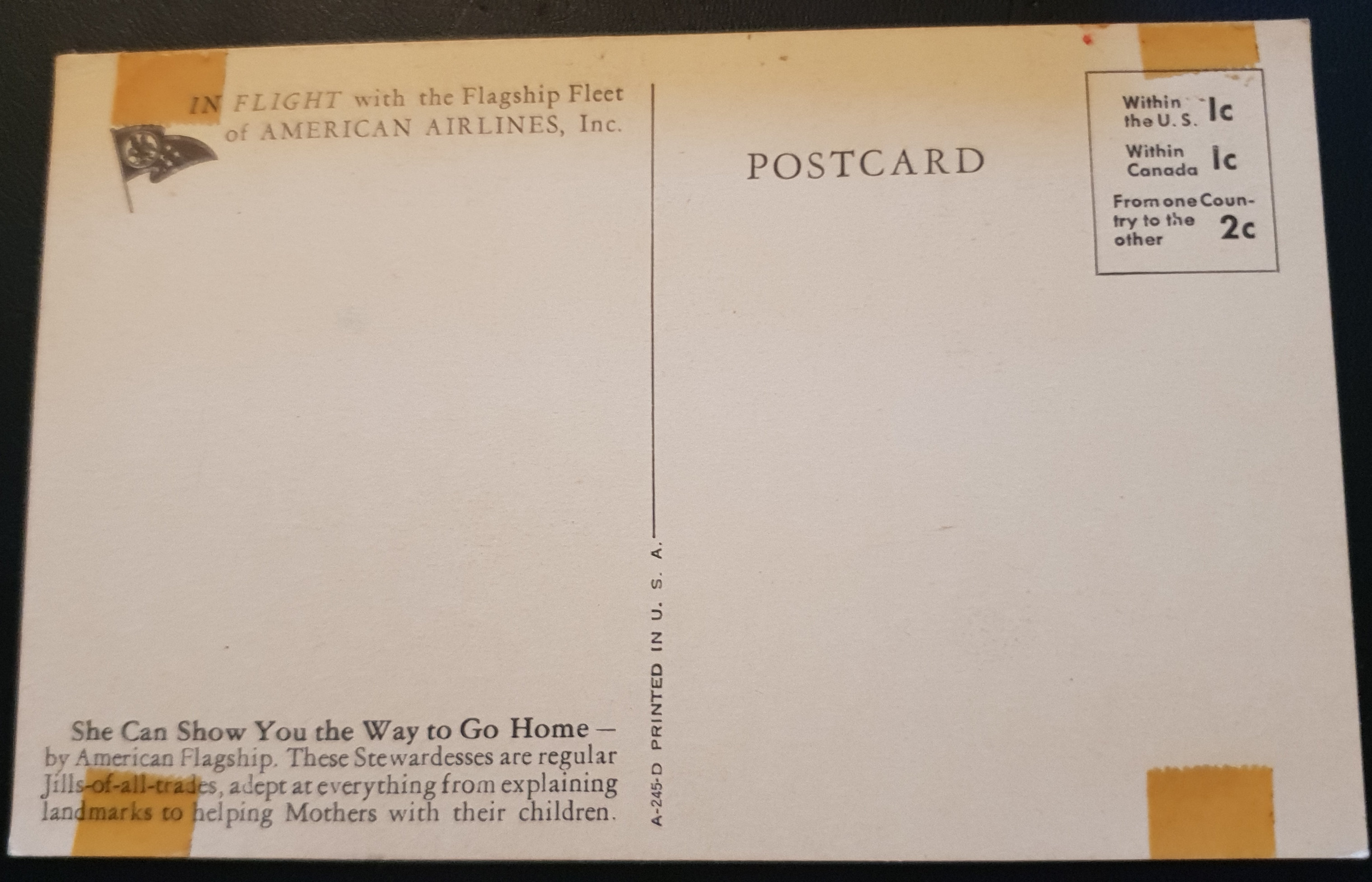 (image for) postcard AVIATION #0058