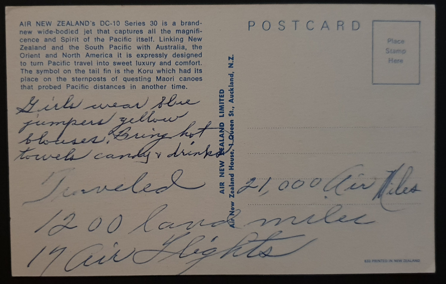 (image for) postcard AVIATION #0061