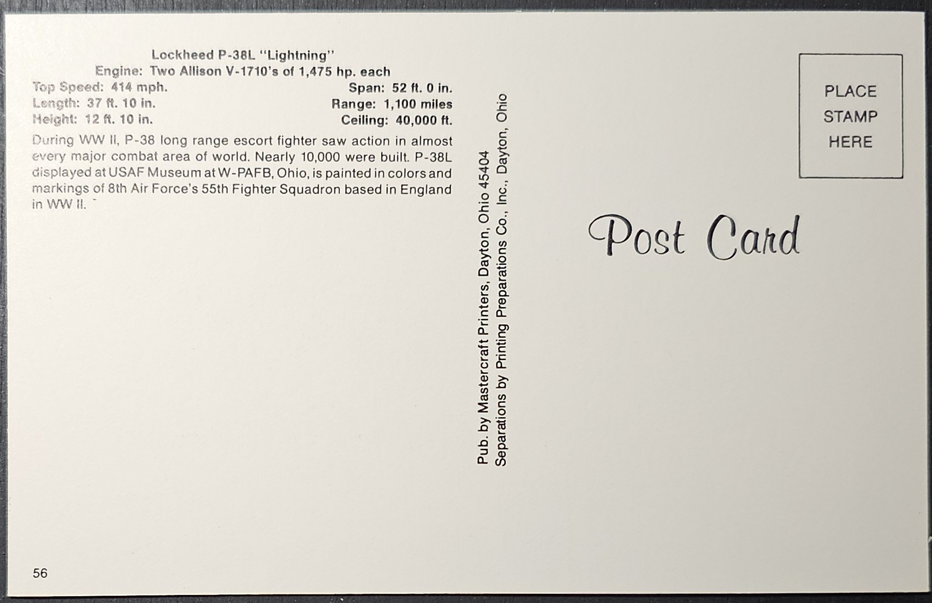 (image for) postcard AVIATION #0069