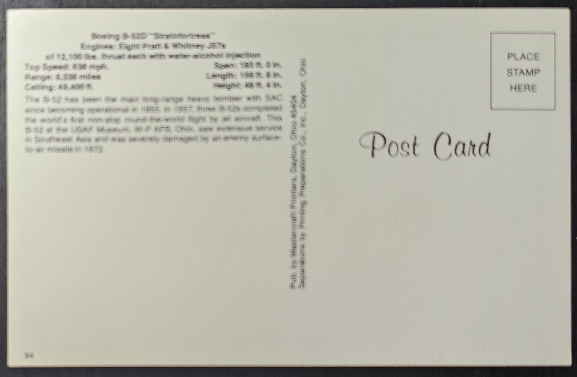 (image for) postcard AVIATION #0073