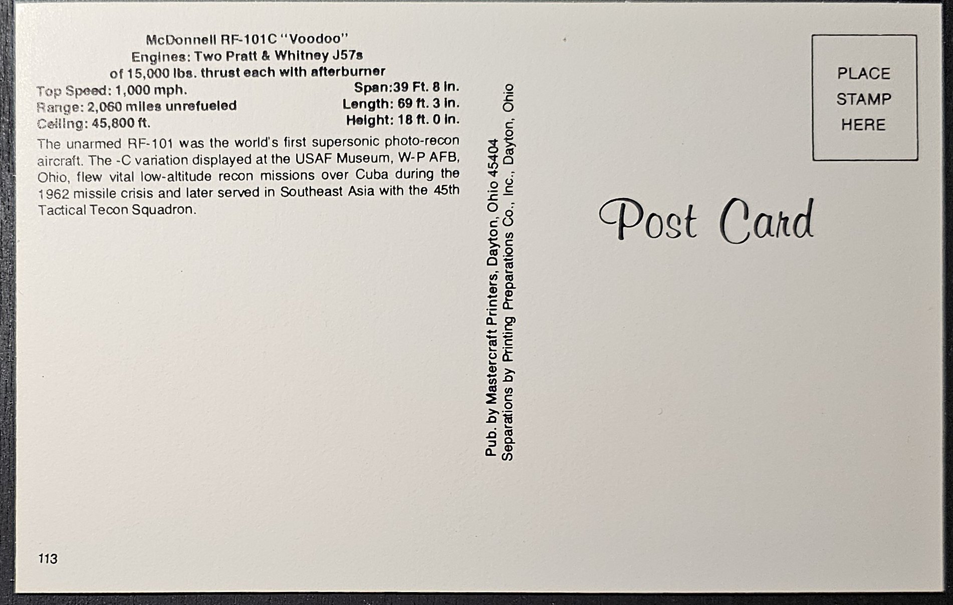 (image for) postcard AVIATION #0082