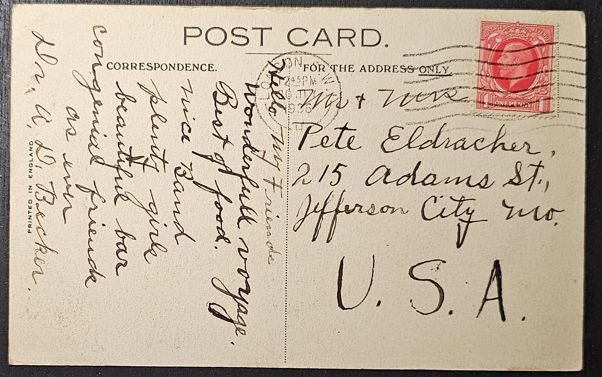 (image for) postcard SHIP #0020