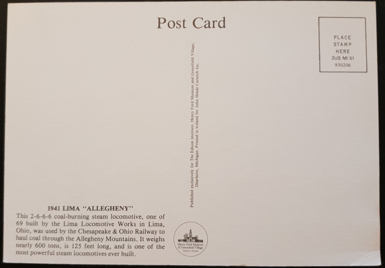 (image for) postcard TRAIN #0001