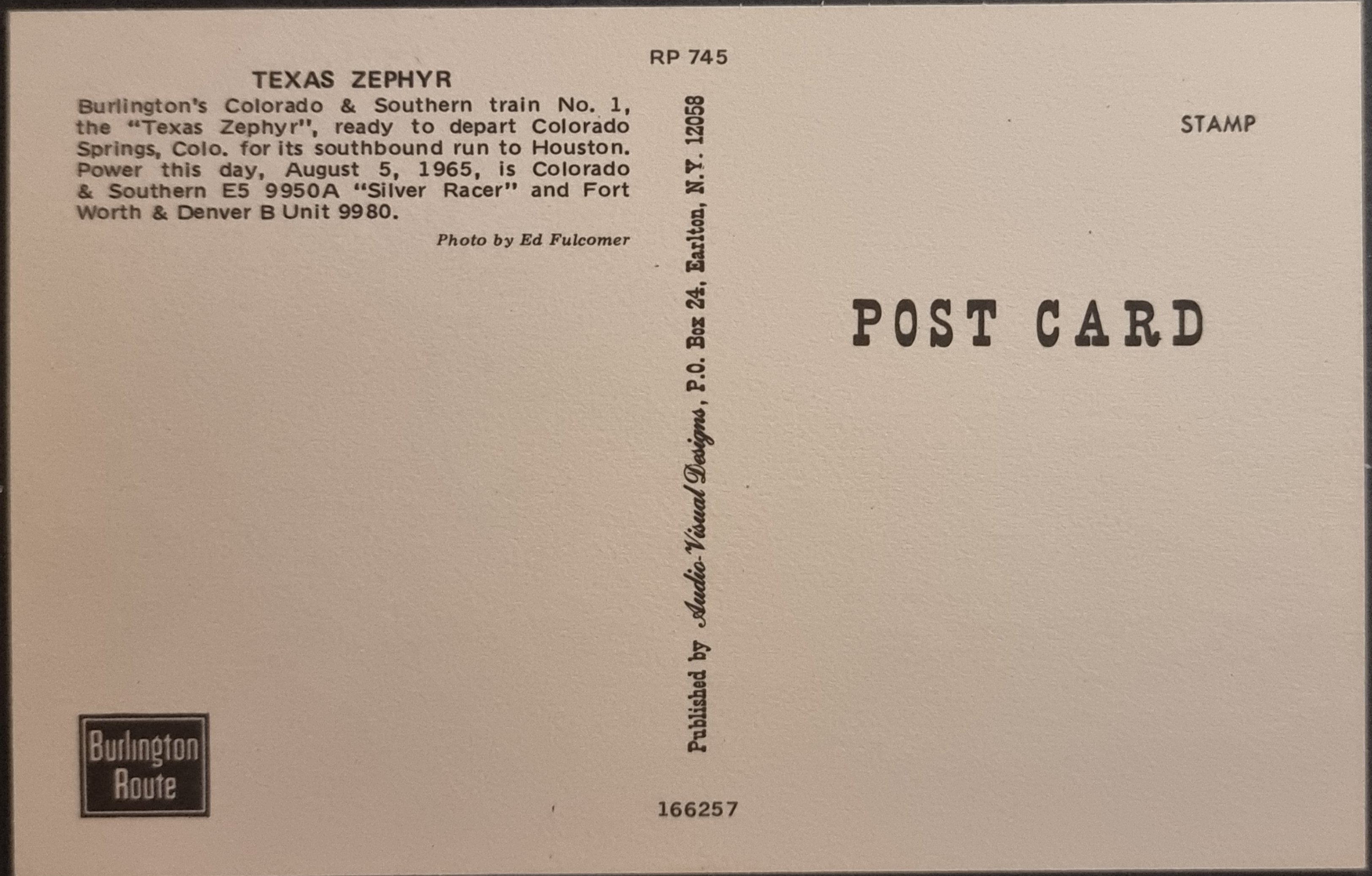 (image for) postcard TRAIN #0025